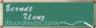 Berndt Klenz Visitenkarte